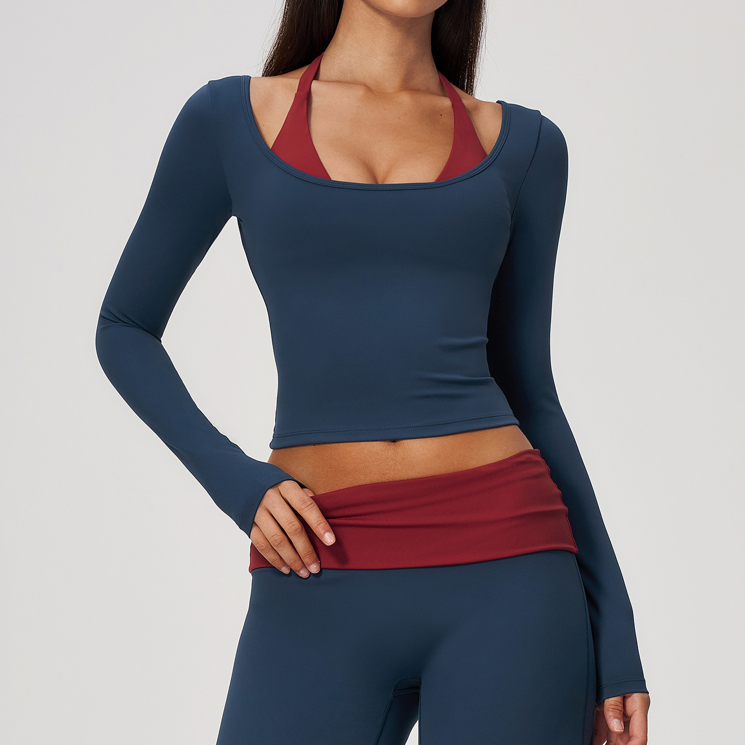 Crop Top Crochet - Top corto de yoga de manga