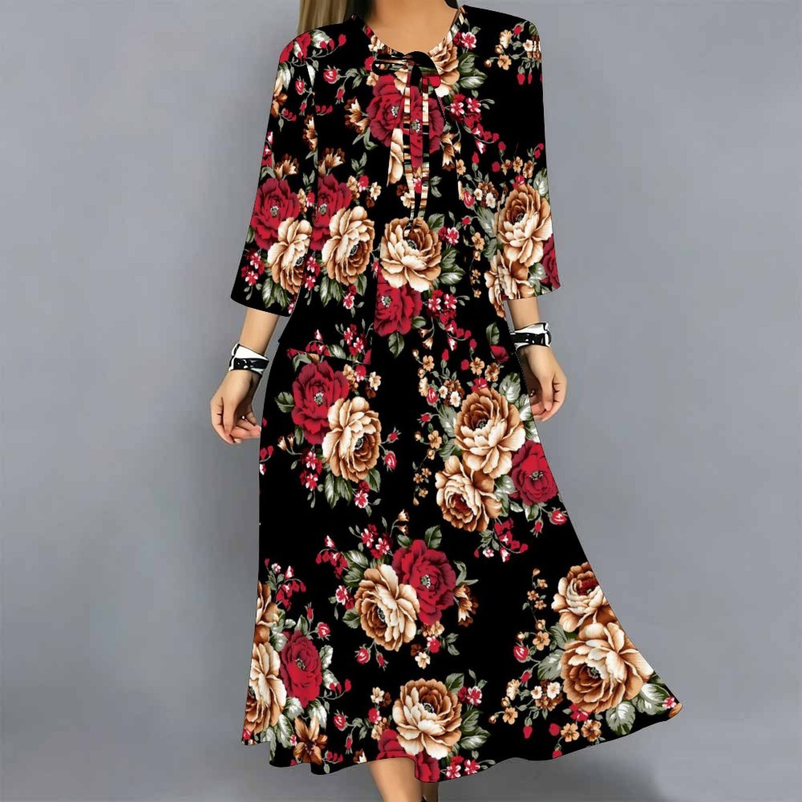 Conjunto de Vestido de 2 Pieza - Midi Skirt Floral reseña y precio