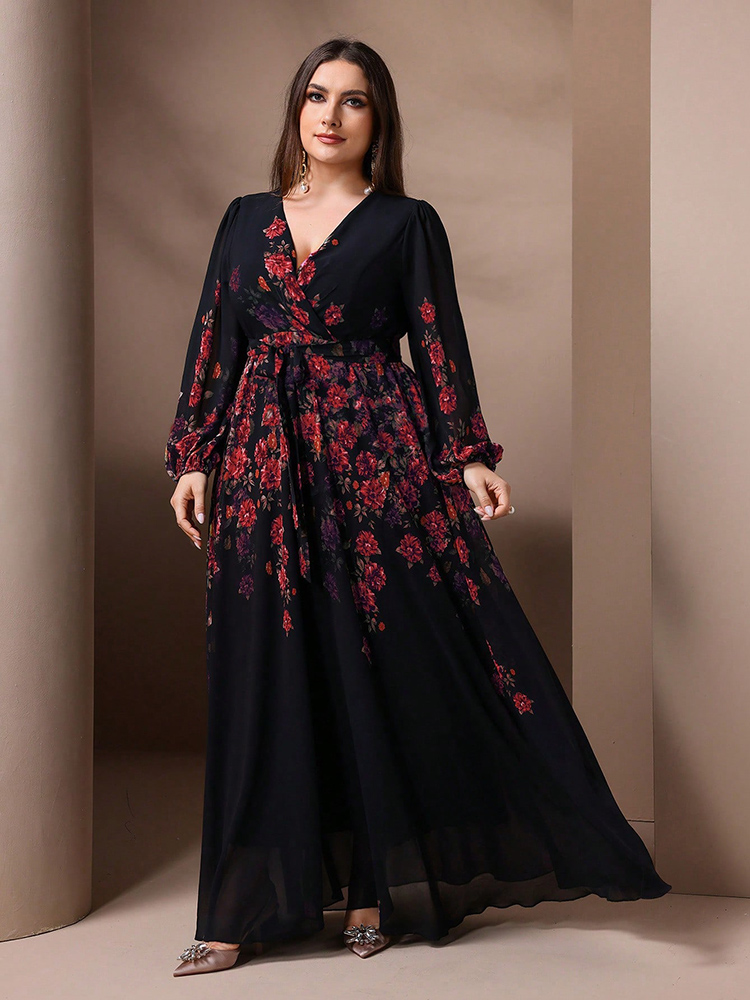 TOLEEN-Vestido largo de fiesta - Romper Floral Print reseña y precio