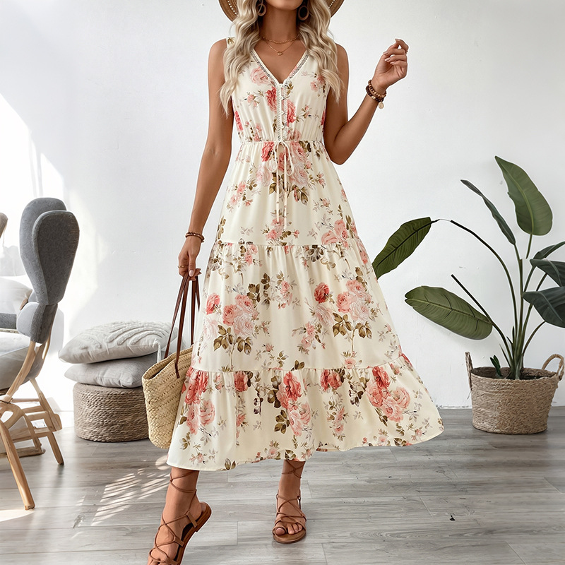 Vestido Midi sin Mangas con Es - Midi Skirt Floral reseña y precio