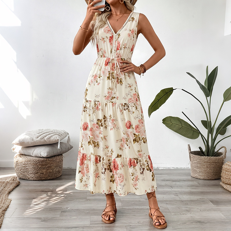 Vestido Midi sin Mangas con Es - Midi Skirt Floral reseña y precio