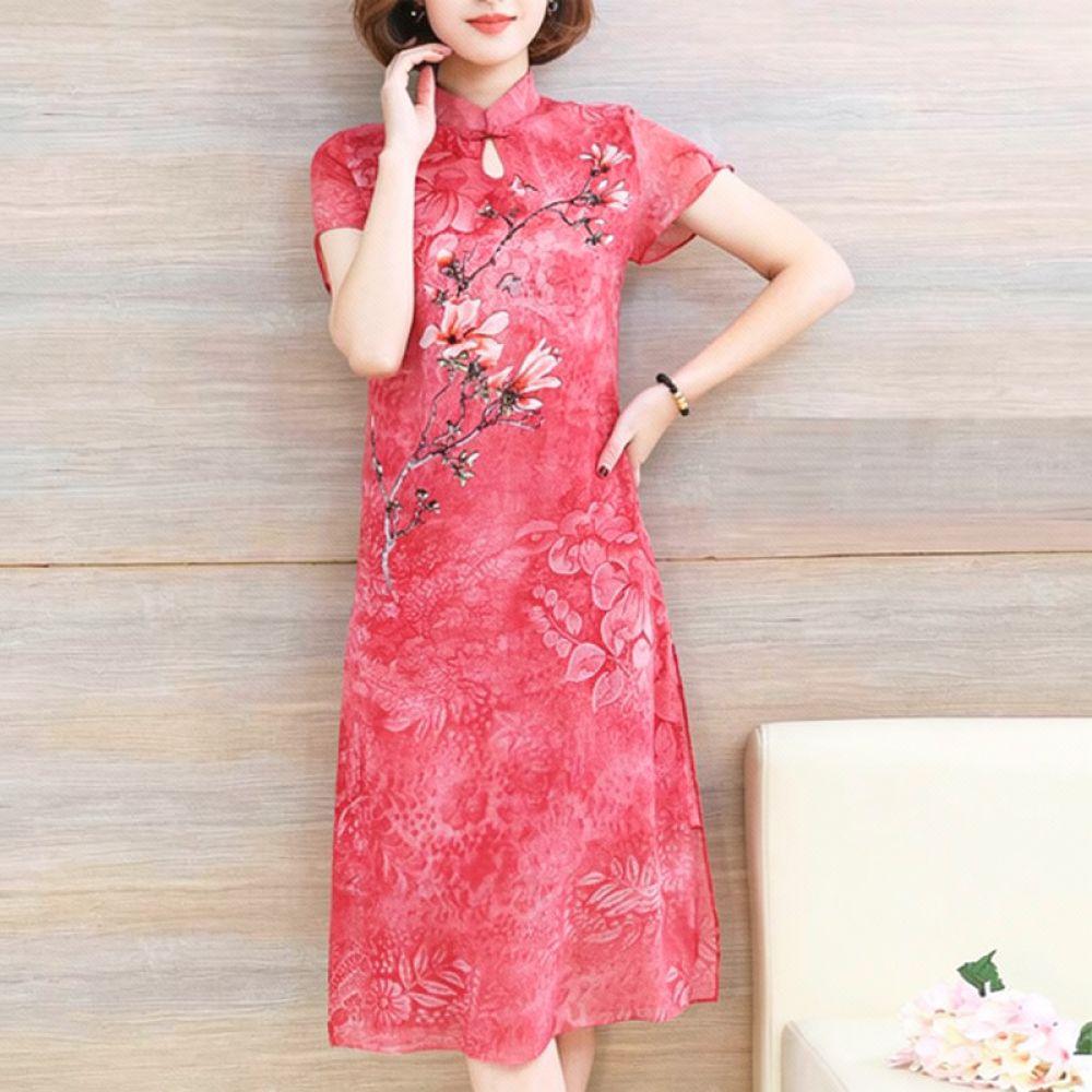 Vestido de gasa con estampado  - Midi Skirt Floral reseña y precio